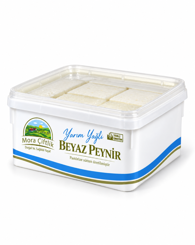 Mora Çiftlik Yarım Yağlı Beyaz Peynir 6 kg kova