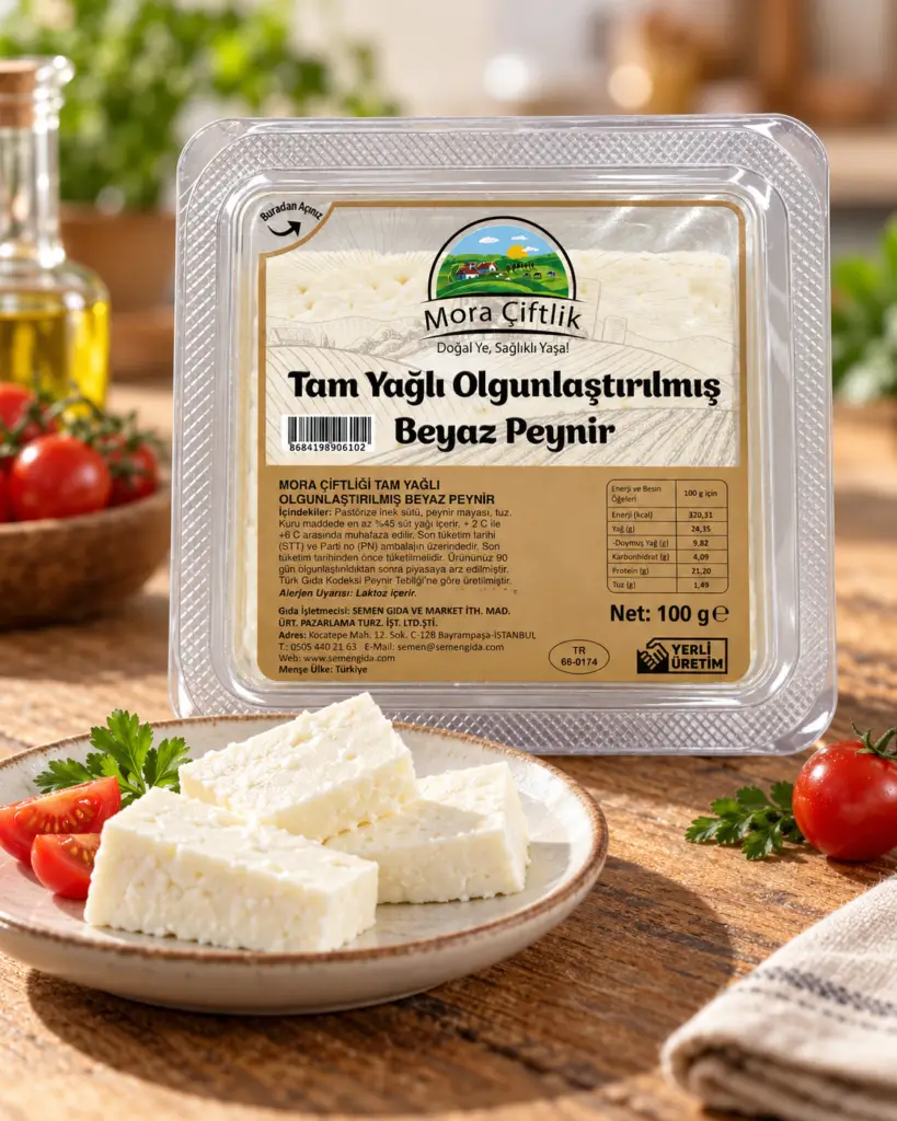Mora Çiftlik Tam Yağlı Olgunlaştırılmış Beyaz Peynir 100 g
