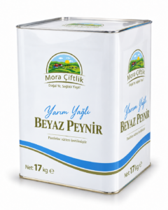 Mora Çiftlik Yarım Yağlı Beyaz Peynir 17 kg teneke