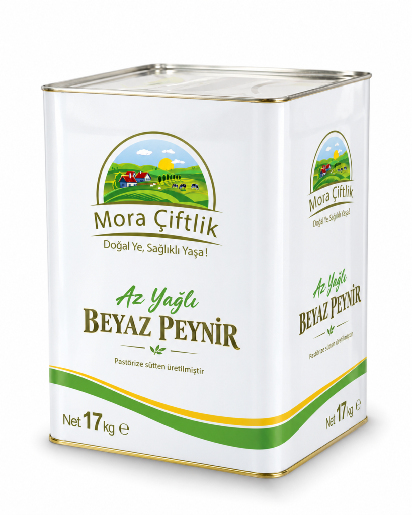Mora Çiftlik Az Yağlı Beyaz Peynir 17 kg teneke