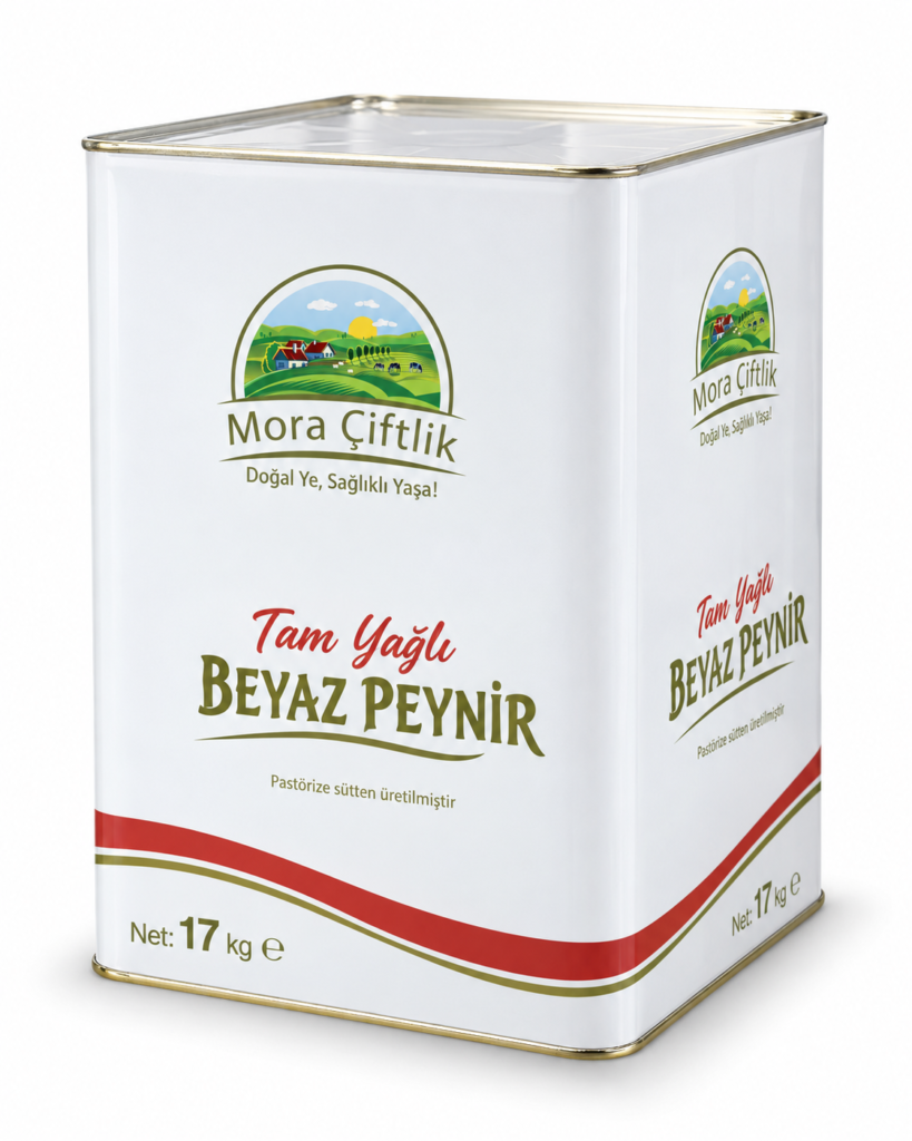 Mora Çiftlik Tam Yağlı Beyaz Peynir 17 kg teneke